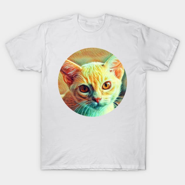 Bright-Eyed floppy cat T-Shirt by GoranDesign